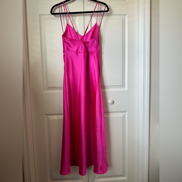 House of Harlow 1960 Midi Slip Dress w/ Keyhole Sz. L - Picture 2 of 6